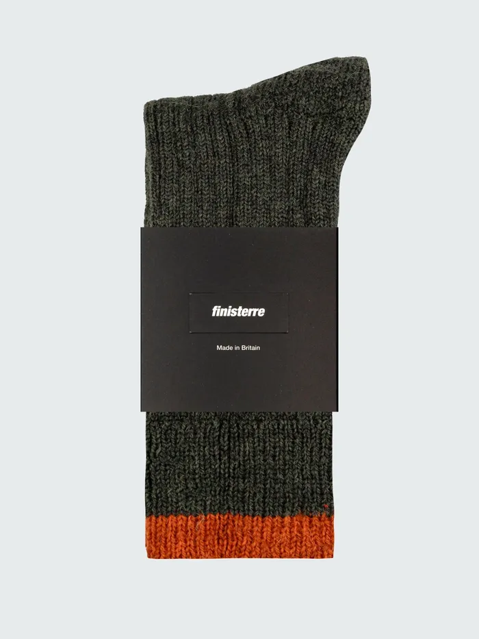 Finisterre Socks MenWomen Bosun Sock Olivered Rust