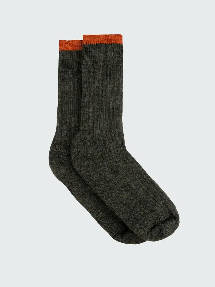 Finisterre Socks MenWomen Bosun Sock Olivered Rust