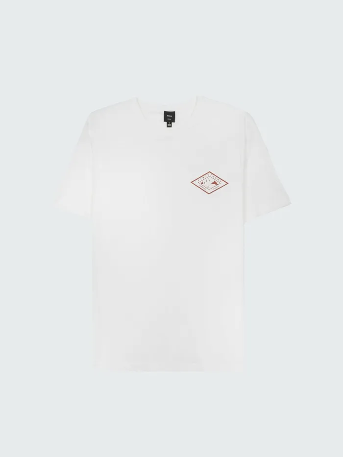 Finisterre TShirts Men Diamond Logo TShirt Whitedark Rosewood