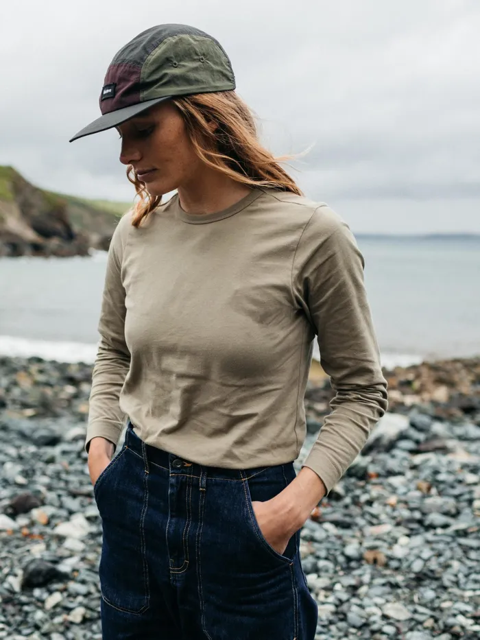 Finisterre Tops and TShirts Women Eldon Long Sleeve TShirt Willow Green