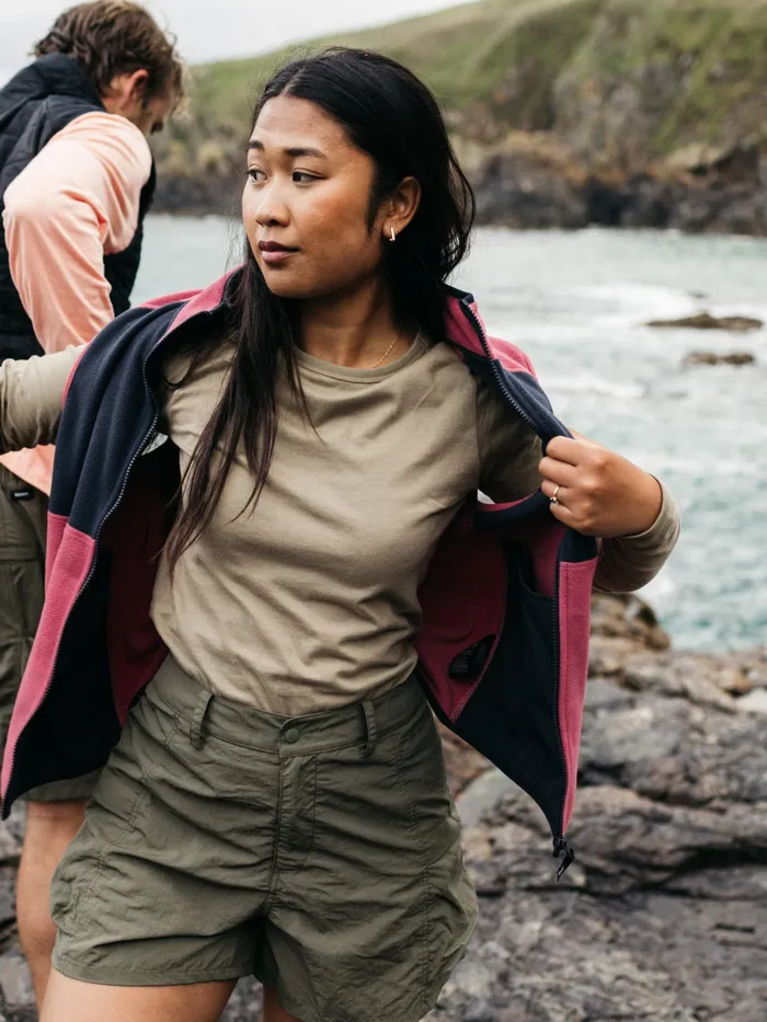 Finisterre Tops and TShirts Women Eldon Long Sleeve TShirt Willow Green