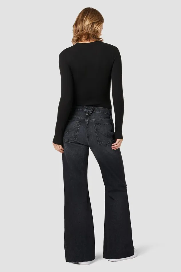 Flare Women Hudson Jeans Jodie HighRise Flare Jean Faded Noir Flare Women Hudson Jeans Jodie HighRise Flare Jean Faded Noir