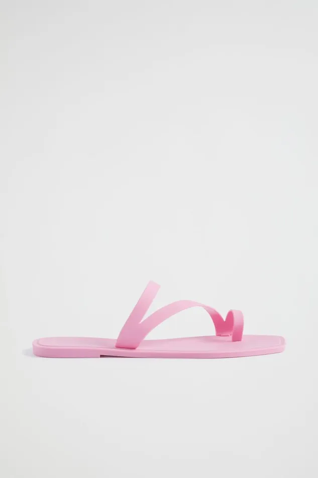 Flats Woman Seed Heritage Asymmetric Jelly Slide Pink Gin