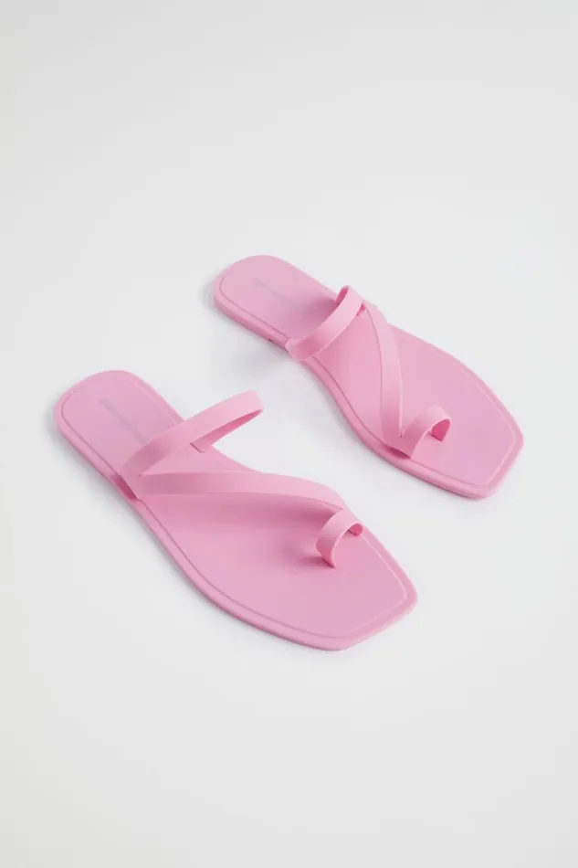 Flats Woman Seed Heritage Asymmetric Jelly Slide Pink Gin