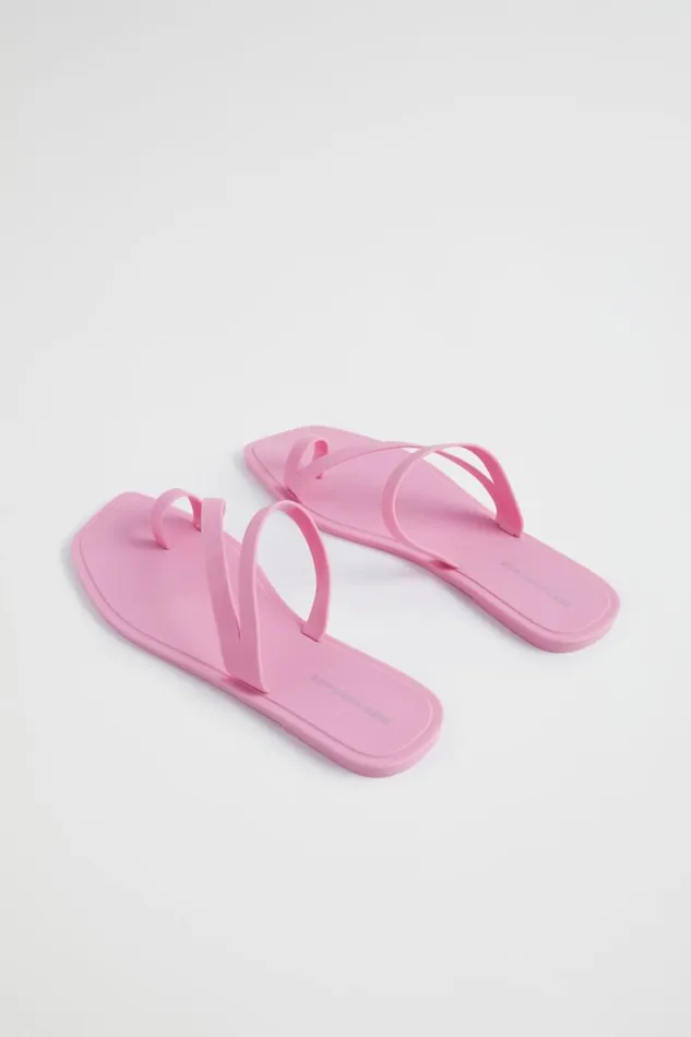 Flats Woman Seed Heritage Asymmetric Jelly Slide Pink Gin