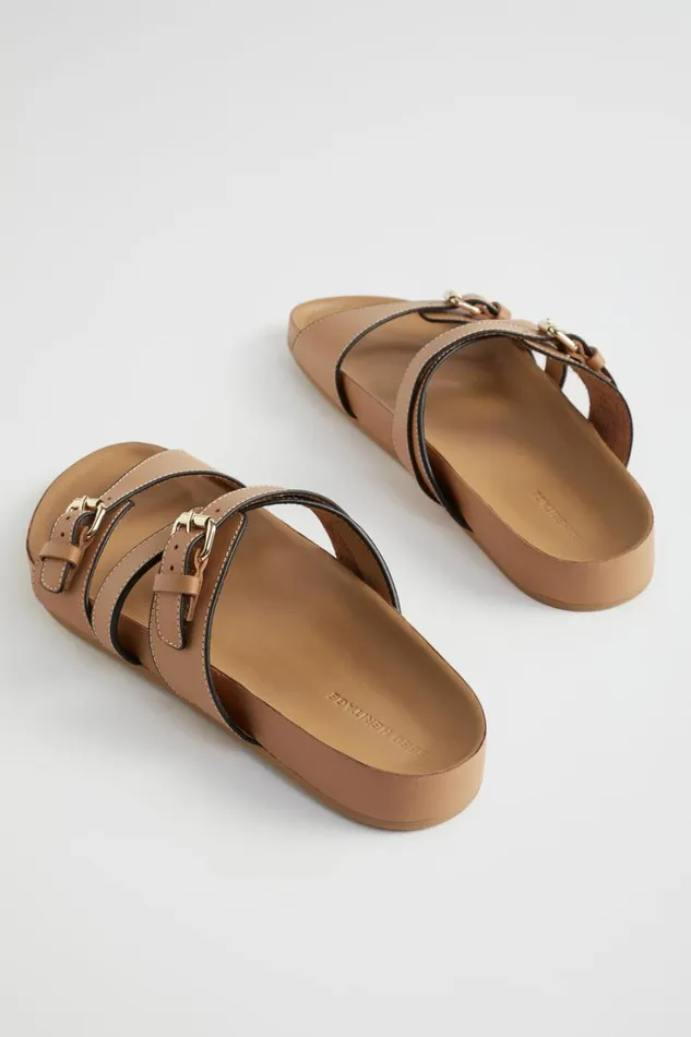 Flats Woman Seed Heritage Remi Buckle Slide Caramel
