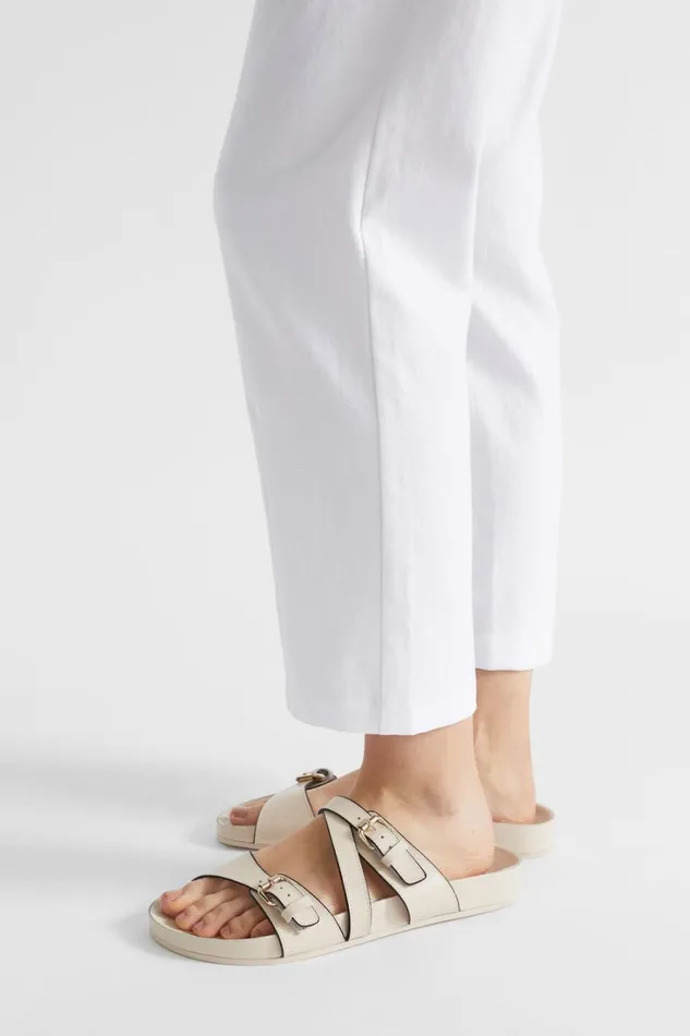 Flats Woman Seed Heritage Remi Buckle Slide Stone