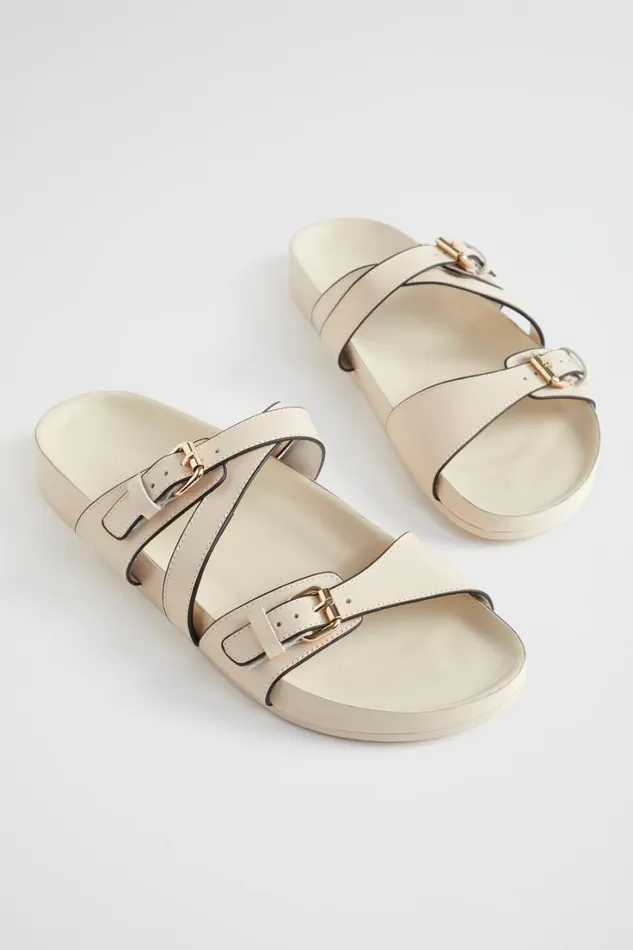 Flats Woman Seed Heritage Remi Buckle Slide Stone