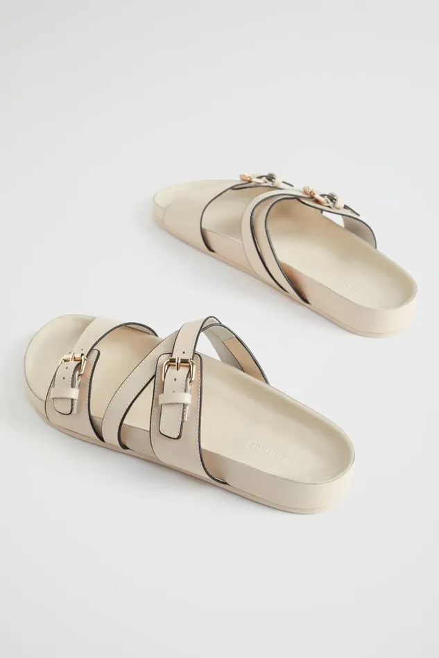 Flats Woman Seed Heritage Remi Buckle Slide Stone