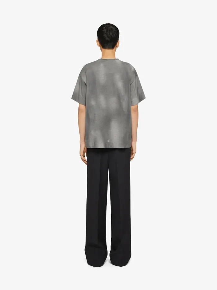Flower Boxy Fit TShirt In Tie And Dye Cotton Black Men Givenchy TShirts