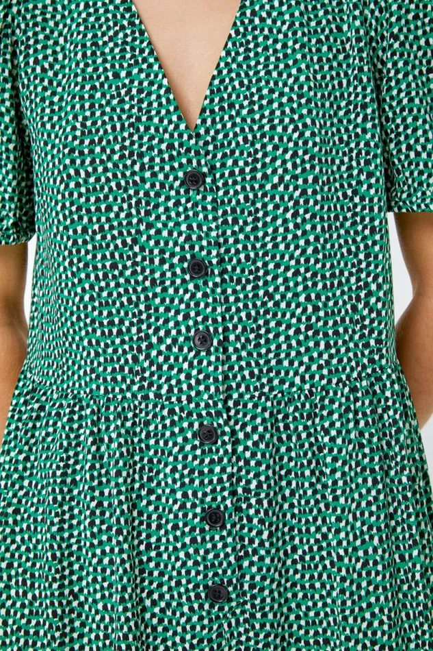 Forest Polka Dot Print Culotte Jumpsuit Women Roman Dresses