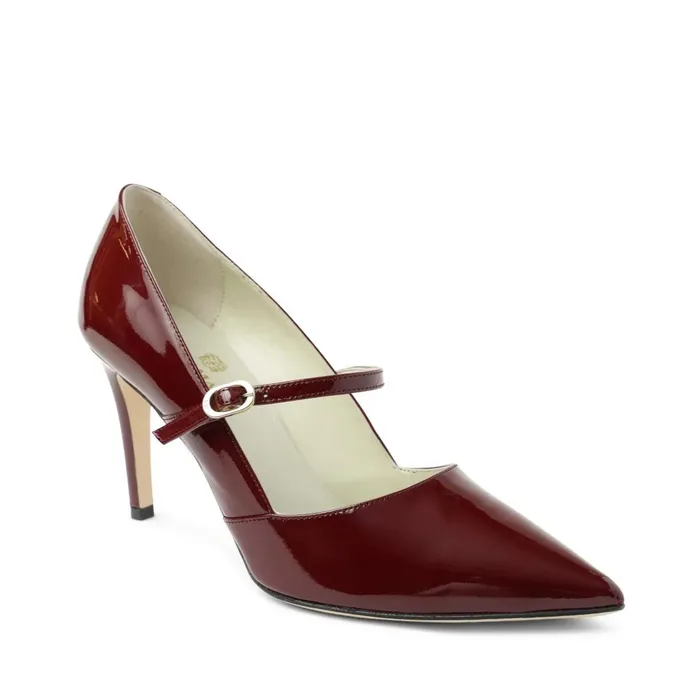 Gemma MaryJane Leather Pump 8211 Bordeaux Patent Women Bruno Magli Heels