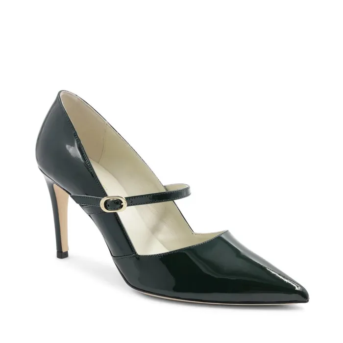 Gemma MaryJane Leather Pump 8211 Emerald Patent Women Bruno Magli Heels