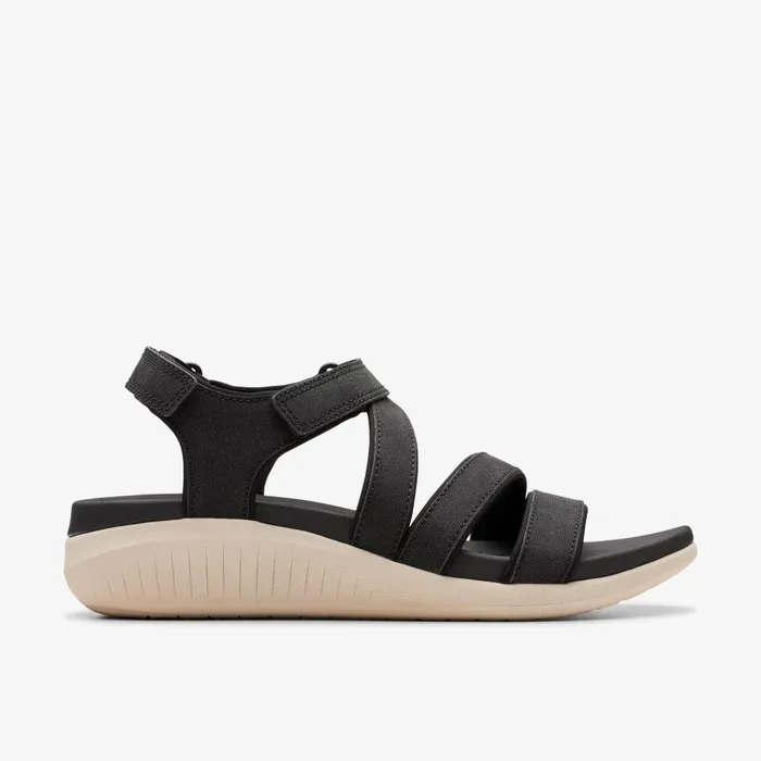Glide Hi Ella Black Women Clarks Sandals and Flip Flops