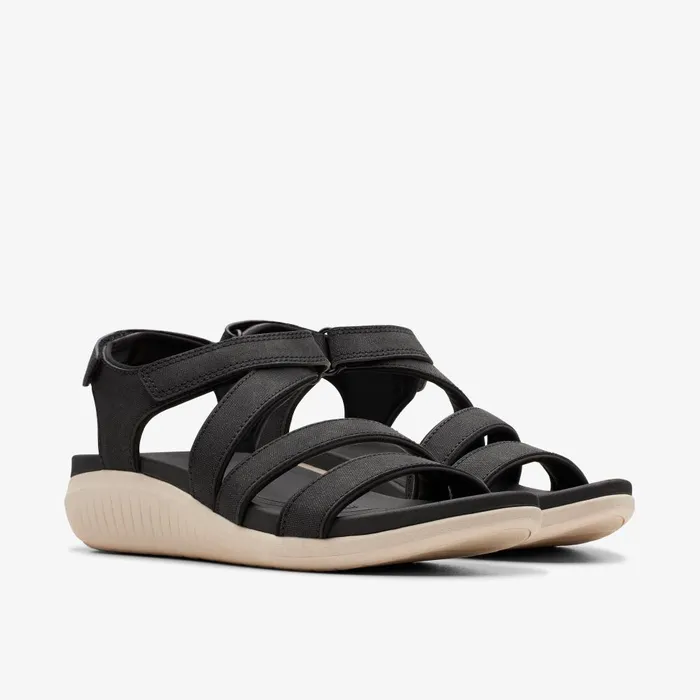 Glide Hi Ella Black Women Clarks Sandals and Flip Flops