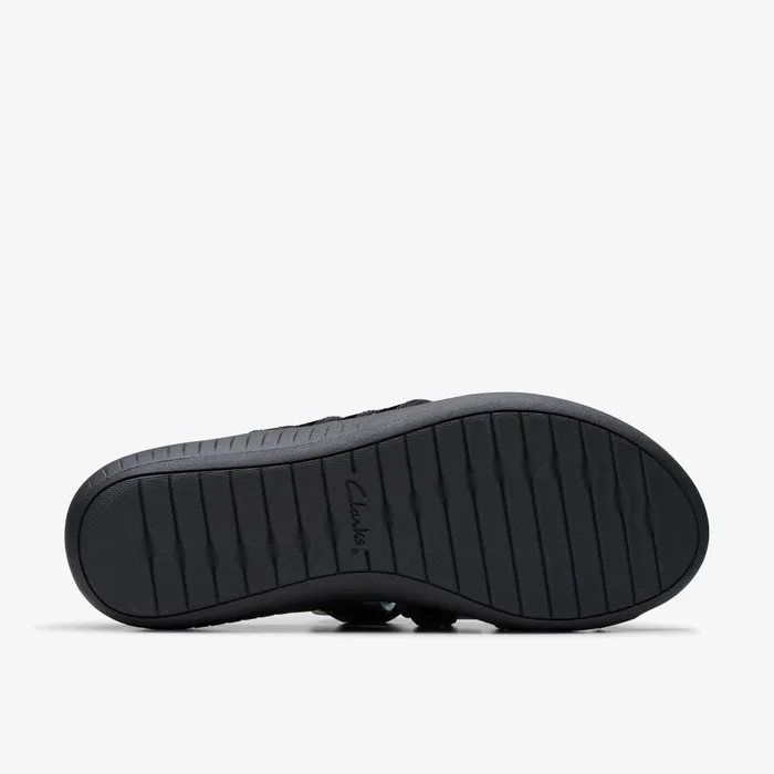 Glide Hi Iris Black Patent Women Clarks Sandals and Flip Flops