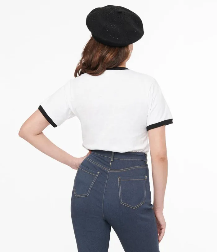 Good To The Finish Cotton Fitted Ringer Tee Clothing Unique Vintage Graphic Tees