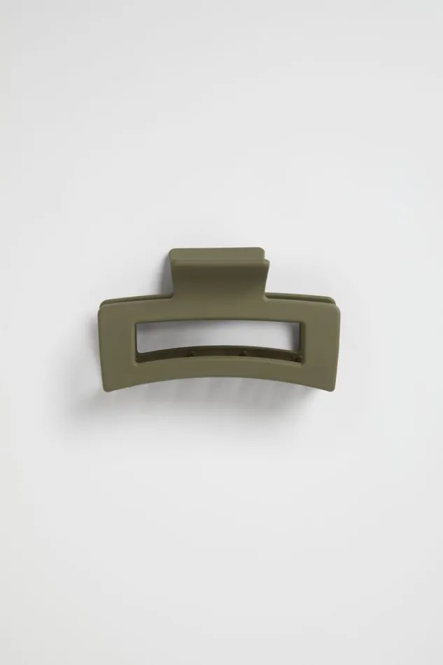 Hair Accessories Woman Seed Heritage Rectangle Hair Claw Smokey Olive
