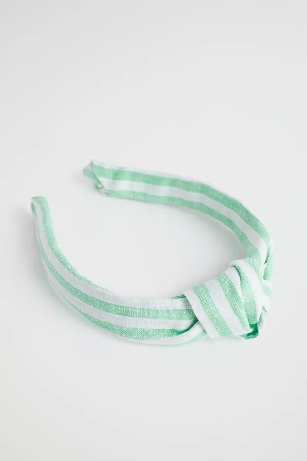 Hair Accessories Woman Seed Heritage Stripe Knot Headband Key Lime Stripe