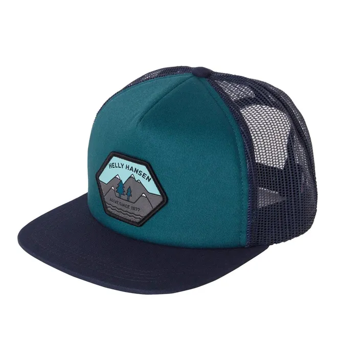 Hats and Beanies WomenMen Helly Hansen HH FLATBRIM TRUCKER CAP 497 Deep Lagoon