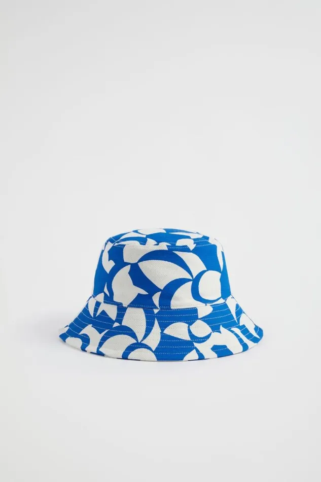 Hats and Gloves Woman Seed Heritage Fabric Bucket Hat Deep Ocean Abstract