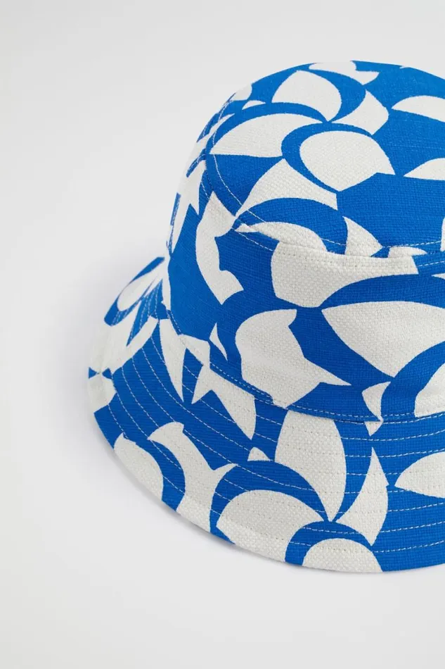 Hats and Gloves Woman Seed Heritage Fabric Bucket Hat Deep Ocean Abstract