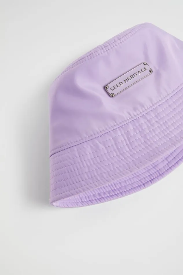 Hats Beanies and Caps Girl Seed Heritage Nylon Bucket Hat Lavender