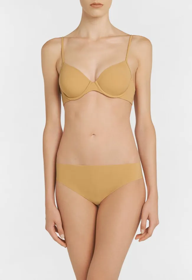 Hazelcoloured Underwired Nonpadded Bra Lingerie La Perla Tshirt