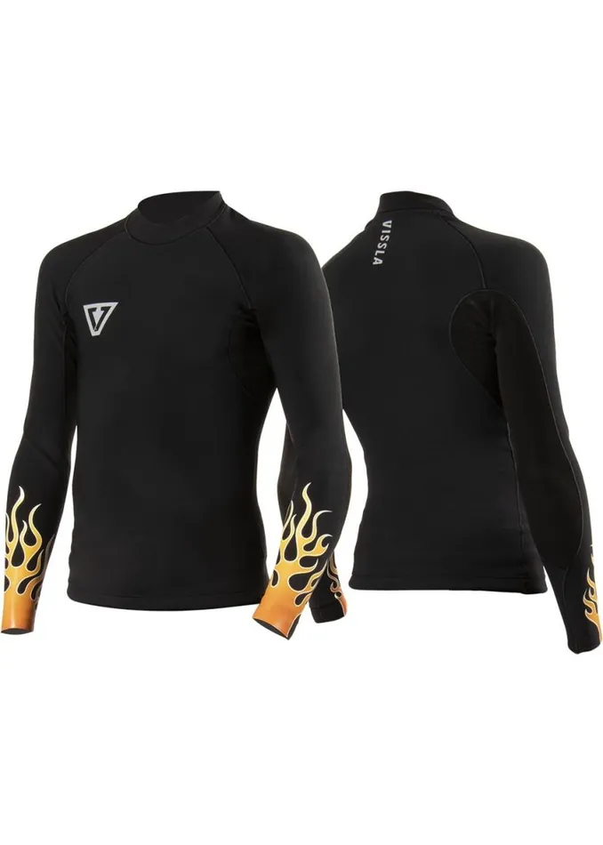 High Fire Boys 1MM LS Wetsuit Jacket Black Men Vissla Youth