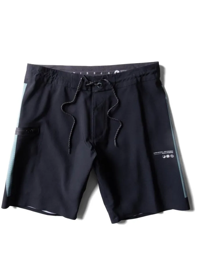 High Seas 185quot Boardshort Black Men Vissla Boardshorts