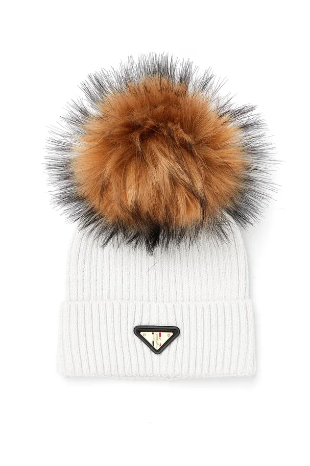 Holland Cooper Burghley Bobble Hat Cream Women Hats and Headbands