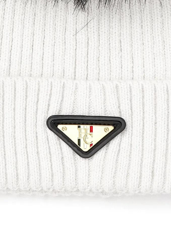 Holland Cooper Burghley Bobble Hat Cream Women Hats and Headbands Holland Cooper Burghley Bobble Hat Cream Women Hats and Headbands