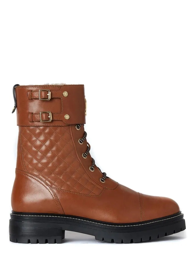 Holland Cooper Camden Biker Boot Tan Women Boots