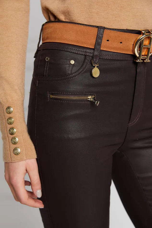 Holland Cooper Coated Jodhpur Jean Chocolate Women Jeans Holland Cooper Coated Jodhpur Jean Chocolate Women Jeans