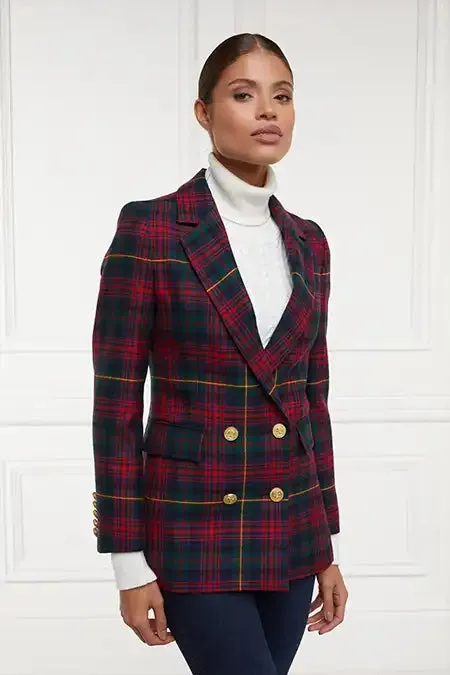 Holland Cooper Double Breasted Blazer Logan Tartan Women Tailoring