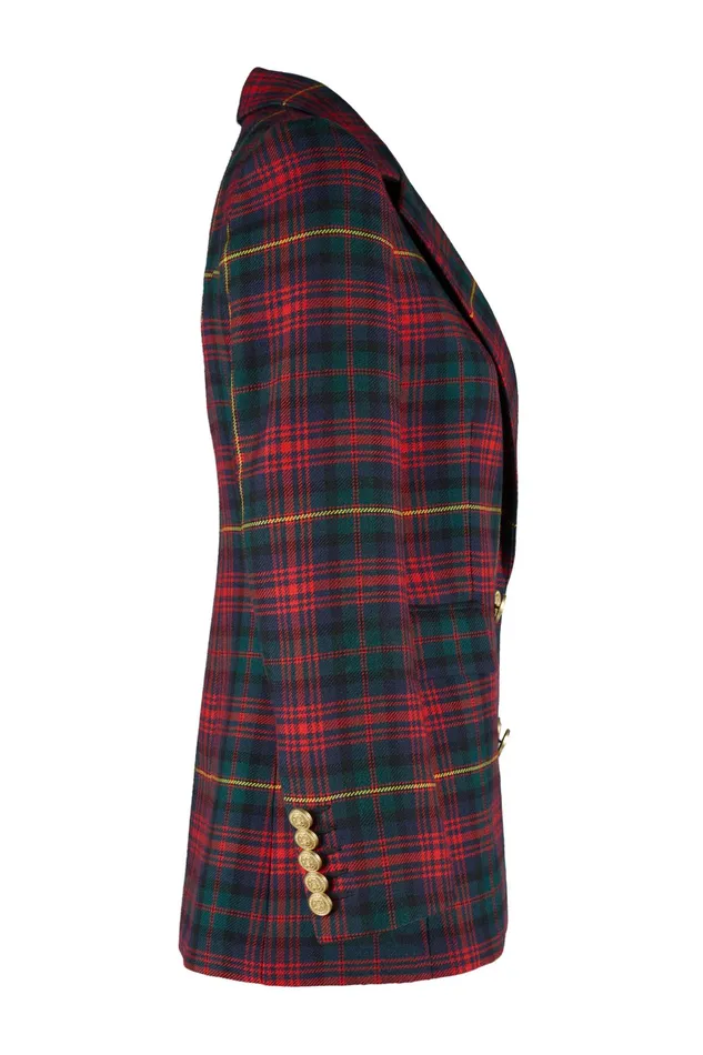 Holland Cooper Double Breasted Blazer Logan Tartan Women Tailoring