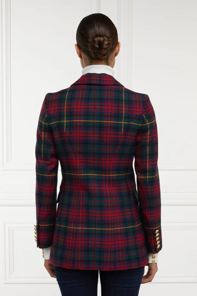 Holland Cooper Double Breasted Blazer Logan Tartan Women Tailoring