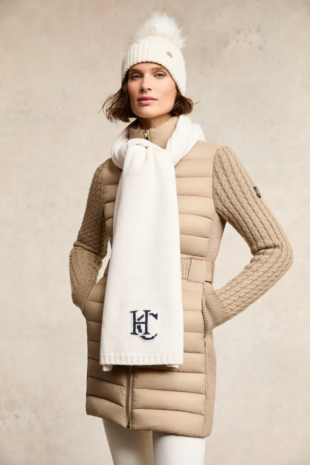 Holland Cooper Elle Scarf Ecru Women Scarves
