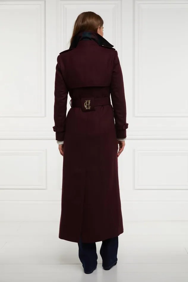 Holland Cooper Full Length Marlborough Trench Coat Mulberry Women Tailoring