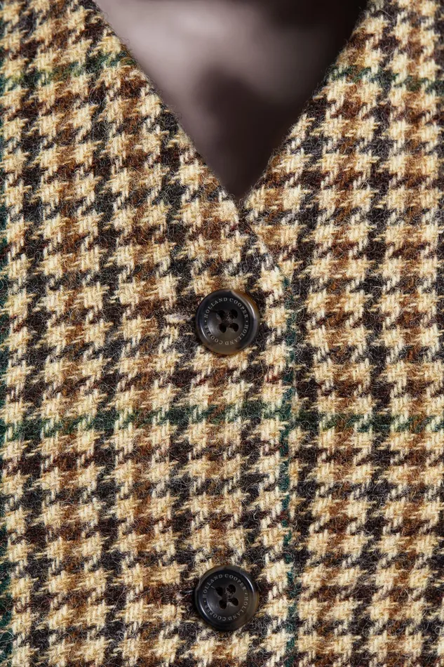 Holland Cooper Hampton Waistcoat Hailes Green Tweed Women Waistcoats