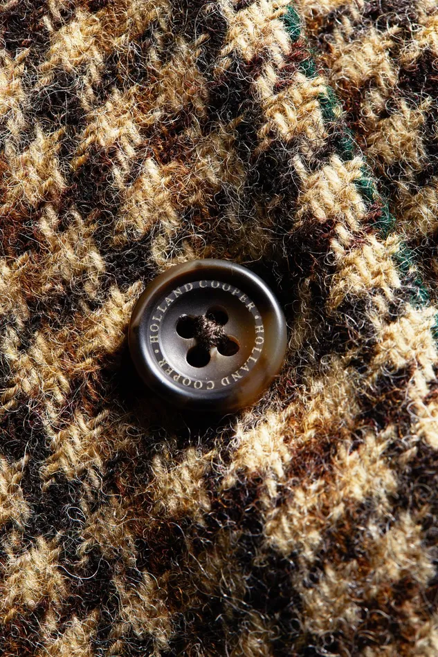 Holland Cooper Hampton Waistcoat Hailes Green Tweed Women Waistcoats