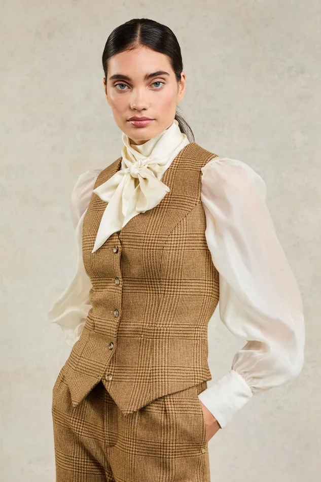 Holland Cooper Hampton Waistcoat Tawny Women Waistcoats