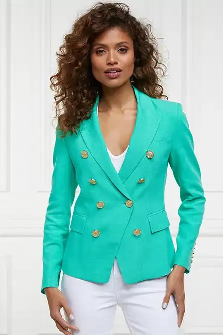 Holland Cooper Knightsbridge Blazer Jade Linen Women Tailoring