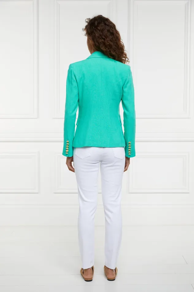 Holland Cooper Knightsbridge Blazer Jade Linen Women Tailoring