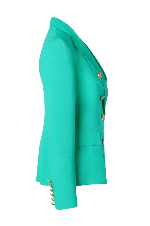 Holland Cooper Knightsbridge Blazer Jade Linen Women Tailoring