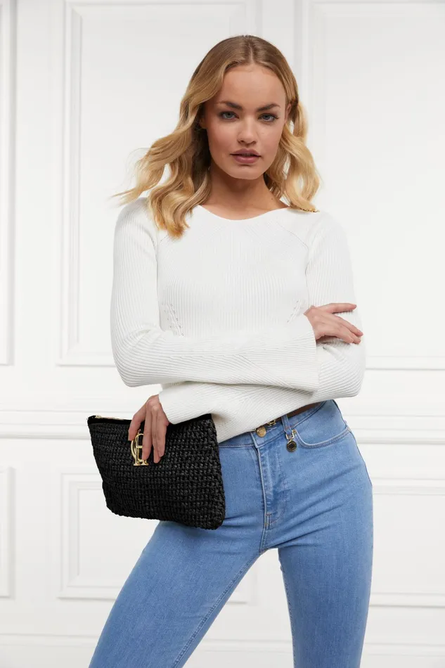 Holland Cooper Riviera Clutch Black Women Clutch Bags Holland Cooper Riviera Clutch Black Women Clutch Bags
