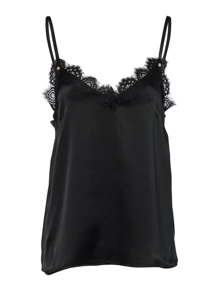 Holland Cooper Silk Lace Cami Women Tops