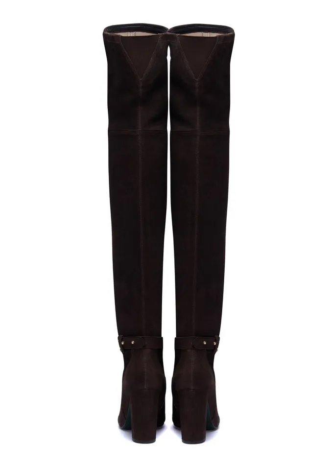 Holland Cooper Sloane Over The Knee Boot Chocolate Women Boots Holland Cooper Sloane Over The Knee Boot Chocolate Women Boots