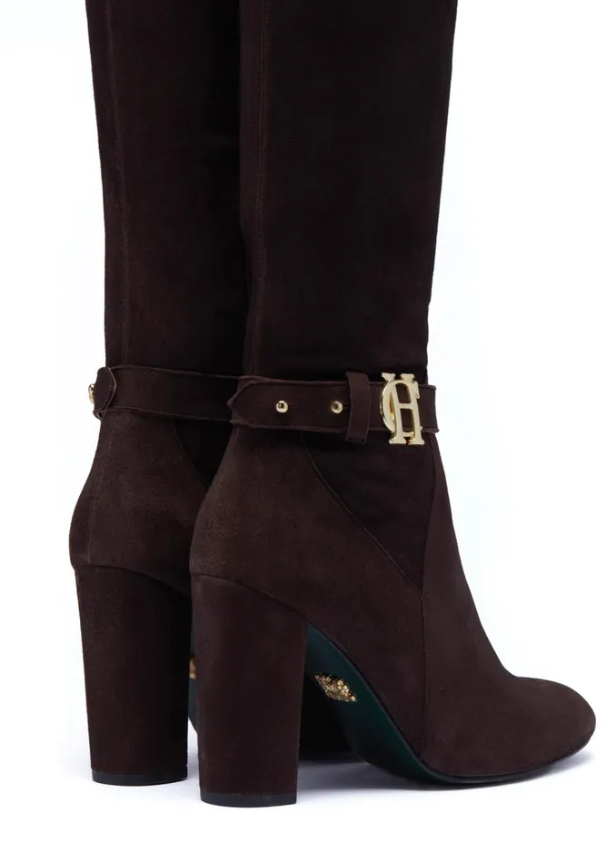 Holland Cooper Sloane Over The Knee Boot Chocolate Women Boots Holland Cooper Sloane Over The Knee Boot Chocolate Women Boots