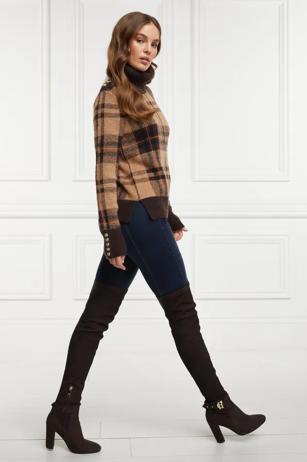 Holland Cooper Sloane Over The Knee Boot Chocolate Women Boots Holland Cooper Sloane Over The Knee Boot Chocolate Women Boots
